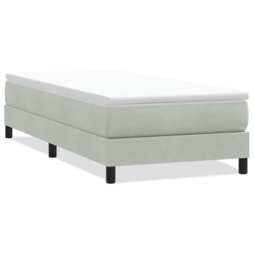 Vidaxl Box Spring Postelja brez vzmetnice Svetlo siva 80x210 cm žamet