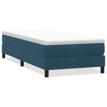 Vidaxl Box Spring Postelja brez vzmetnice Temno modra 80x210 cm Žamet