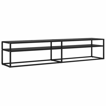 Vidaxl TV omarica črna 200x40x40,5 cm kaljeno steklo
