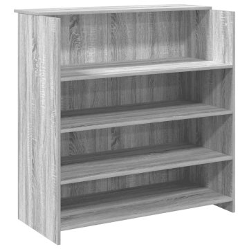 Vidaxl Sprejemna miza siva sonoma 100x50x103,5 cm inženirski les