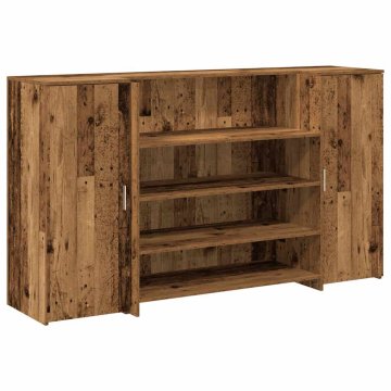 Vidaxl Sprejemna miza starinski les 180x50x103,5 cm inženirski les