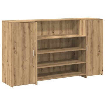 Vidaxl Sprejemna miza artisan hrast 180x50x103,5 cm inženirski les