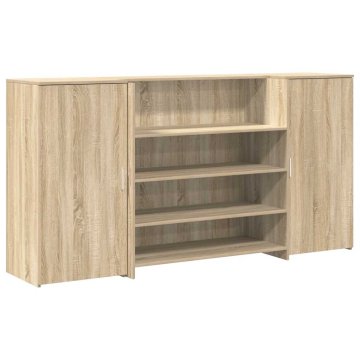 Vidaxl Sprejemna miza sonoma hrast 200x50x103,5 cm inženirski les