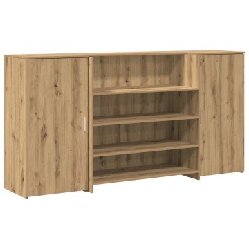 Vidaxl Sprejemna miza artisan hrast 200x50x103,5 cm inženirski les