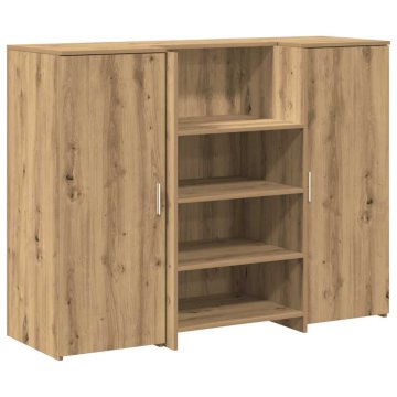 Vidaxl Sprejemna miza artisan hrast 135x50x103,5 cm inženirski les