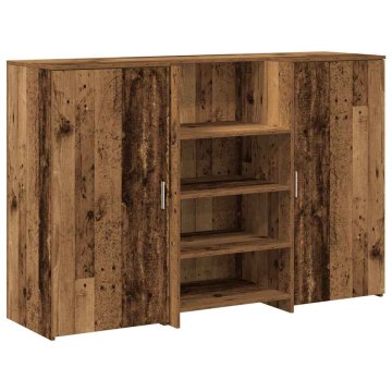 Vidaxl Sprejemna miza starinski les 155x50x103,5 cm inženirski les
