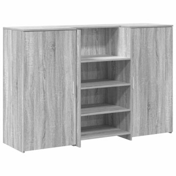 Vidaxl Sprejemna miza siva sonoma 155x50x103,5 cm inženirski les