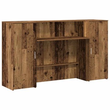 Vidaxl Sprejemna miza starinski les 180x50x103,5 cm inženirski les