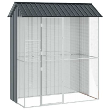 Vidaxl Ptičnik Antracit 215 x 110 x 247 cm