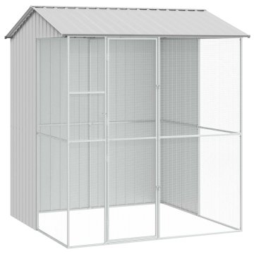 Vidaxl Ptičnik Siva 215 x 210 x 247 cm
