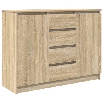 Vidaxl Komoda s predali sonoma hrast 100,5x35x76 cm inženirski les