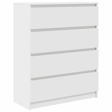Vidaxl Komoda bela 80x35x99 cm inženirski les