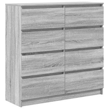 Vidaxl Komoda siva sonoma 100x35x99 cm konstruiran les