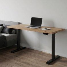 UVI STANDARD V2 električna dvižna miza - Chalet Oak in črni okvir