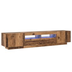 Vidaxl TV omarica z LED starinski les 200x35x40 cm inženirski les