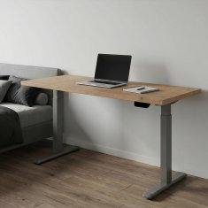 UVI STANDARD V2 električna dvižna miza - Chalet Oak in siv okvir