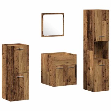 Vidaxl Komplet pohištva za kopalnico 4 kos Star les 41 x 38,5 x 46 cm