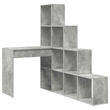 Vidaxl Kotniška miza Betonsko siva 101,5 x 149,5 x 149,5 cm