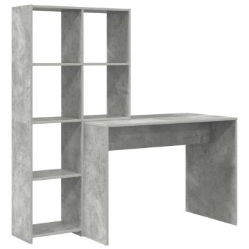 Vidaxl Miza Betonsko siva 138,5 x 55 x 143 cm Inženirski les