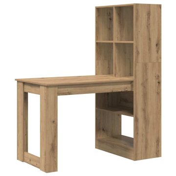 Vidaxl Miza Umetni hrast 122 x 67 x 145 cm Inženirski les