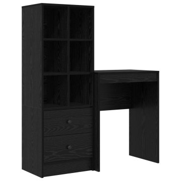 Vidaxl Miza Črna Orehovina 105,5 x 34 x 127 cm 2 kos