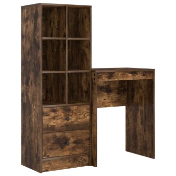 Vidaxl Miza Dimljeni oreh 105,5 x 34 x 127 cm 2 kos