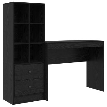 Vidaxl Miza Črna Orehovina 145,5 x 40 x 127 cm 2 kos