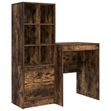 Vidaxl Miza Dimljeni oreh 105,5 x 50 x 127 cm 2 kos
