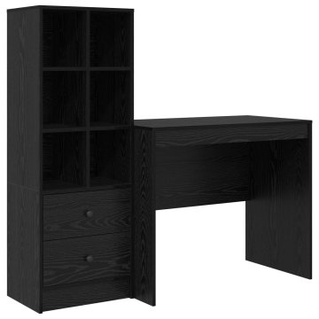 Vidaxl Miza Črna Orehovina 135,5 x 50 x 127 cm 2 kos