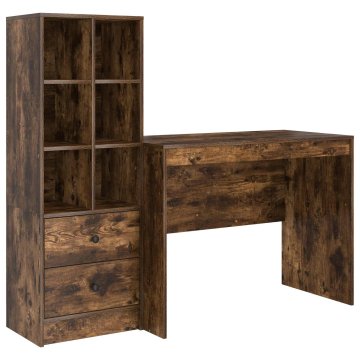 Vidaxl Miza Dimljeni oreh 145.5 x 50 x 127 cm 2 kos