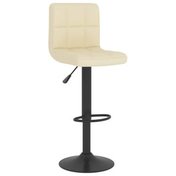 Vidaxl Barski stolček krem blago