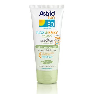 Astrid Nežna krema za sončenje za otroke OF 30 Sun Kids & Baby 100 % mineralni filter 100 ml