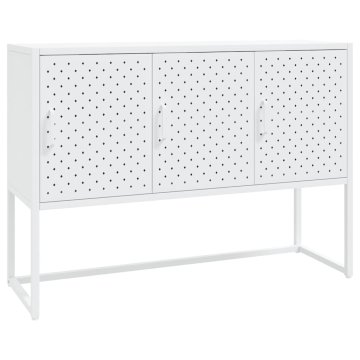 Vidaxl Komoda bela 105x35x75 cm jeklo