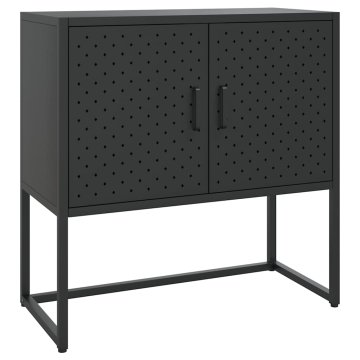 Vidaxl Komoda črna 75x35x75 cm jeklo