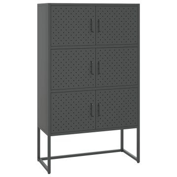 Vidaxl Visoka omarica antracitna 80x35x135 cm jeklo