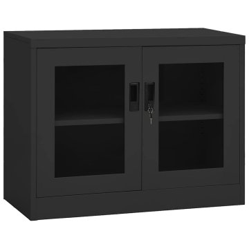 Vidaxl Pisarniška omara antracitna 90x40x70 cm jeklo