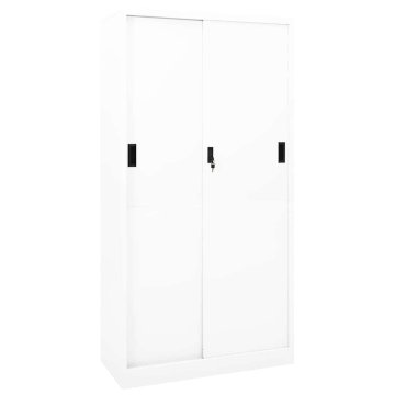 Vidaxl Pisarniška omara z drsnimi vrati 90x40x180 cm jeklo