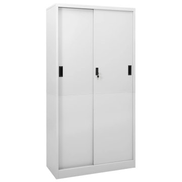 Vidaxl Pisarniška omara z drsnimi vrati 90x40x180 cm jeklo