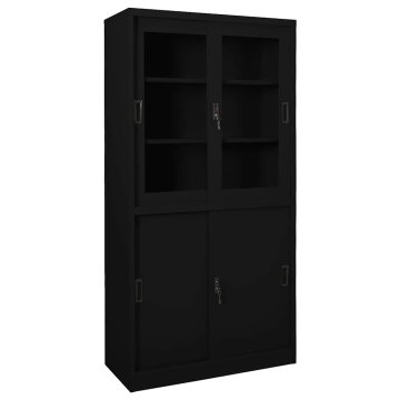 Vidaxl Pisarniška omara z drsnimi vrati 90x40x180 cm