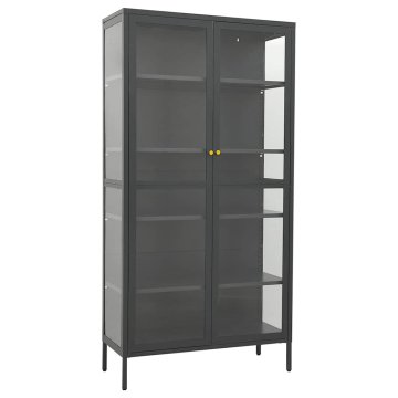 Vidaxl Razstavna omarica 90x40x180 cm jeklo in kaljeno steklo