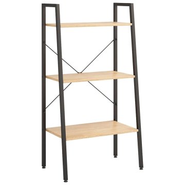 Vidaxl 3-nadstropni stoječi regal svetlo rjav in črn 56x35x108 cm
