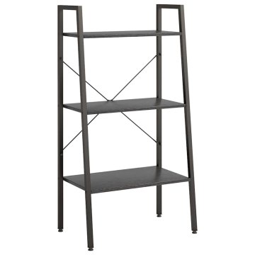 Vidaxl 3-nadstropni stoječi regal črn 56x35x108 cm