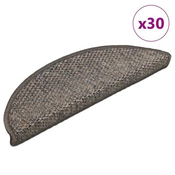 Vidaxl Samolepilne preproge za stopnice sisal 30 kosov 56x17x3 cm