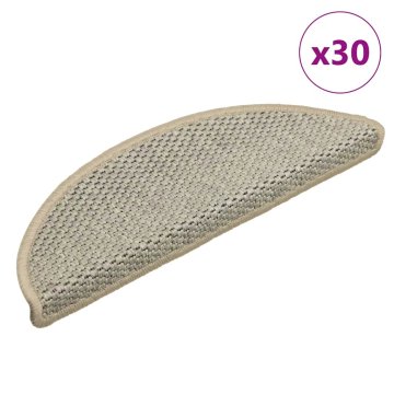 Vidaxl Samolepilne preproge za stopnice sisal 30 kosov 56x17x3 cm