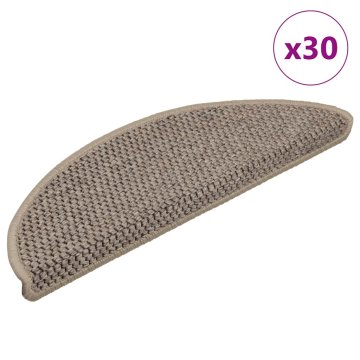 Vidaxl Samolepilne preproge za stopnice sisal 30 kosov 56x17x3 cm