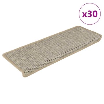 Vidaxl Samolepilne preproge za stopnice sisal 30 kos 65x21x4 cm svetlo zelene