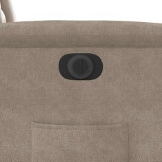Vidaxl Električni naslanjač s funkcijo vstajanja taupe mikrovlakna