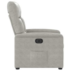 Vidaxl Električni naslanjač sv. siva mikrovlakna