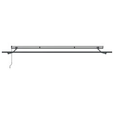 Vidaxl Ročna tenda 5 x 3 m Antracitne in bele proge 100% poliester