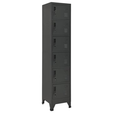 Vidaxl Omara s ključavnico antracitna 38x40x180 cm jeklo